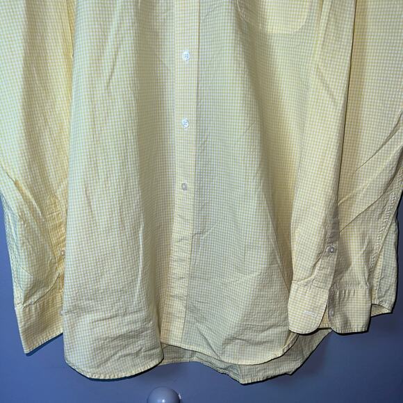 ✨Vintage Nicklaus Golf Shirt XXL Yellow Gingham Button Down 100% Cotton - Picture 8 of 8